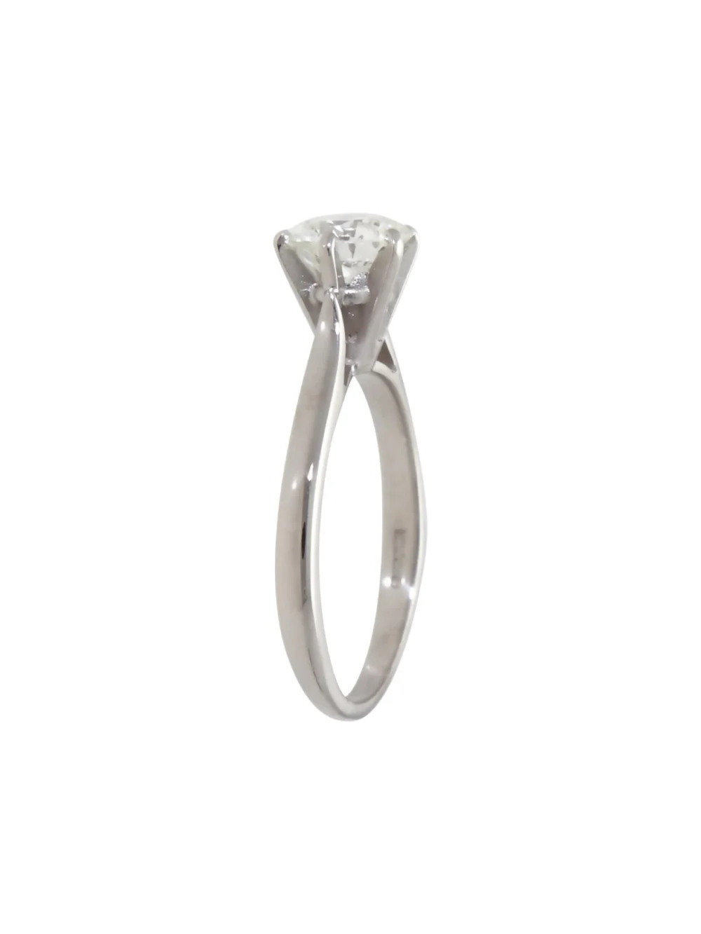 William May 18ct White Gold 0.95ct Diamond Solitaire Ring, view 2