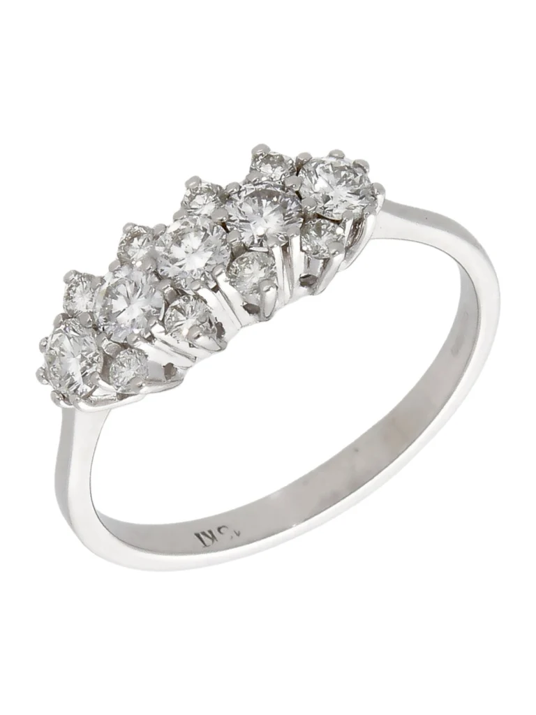William May 18ct White Gold 1.00ct Diamond Cluster Ring