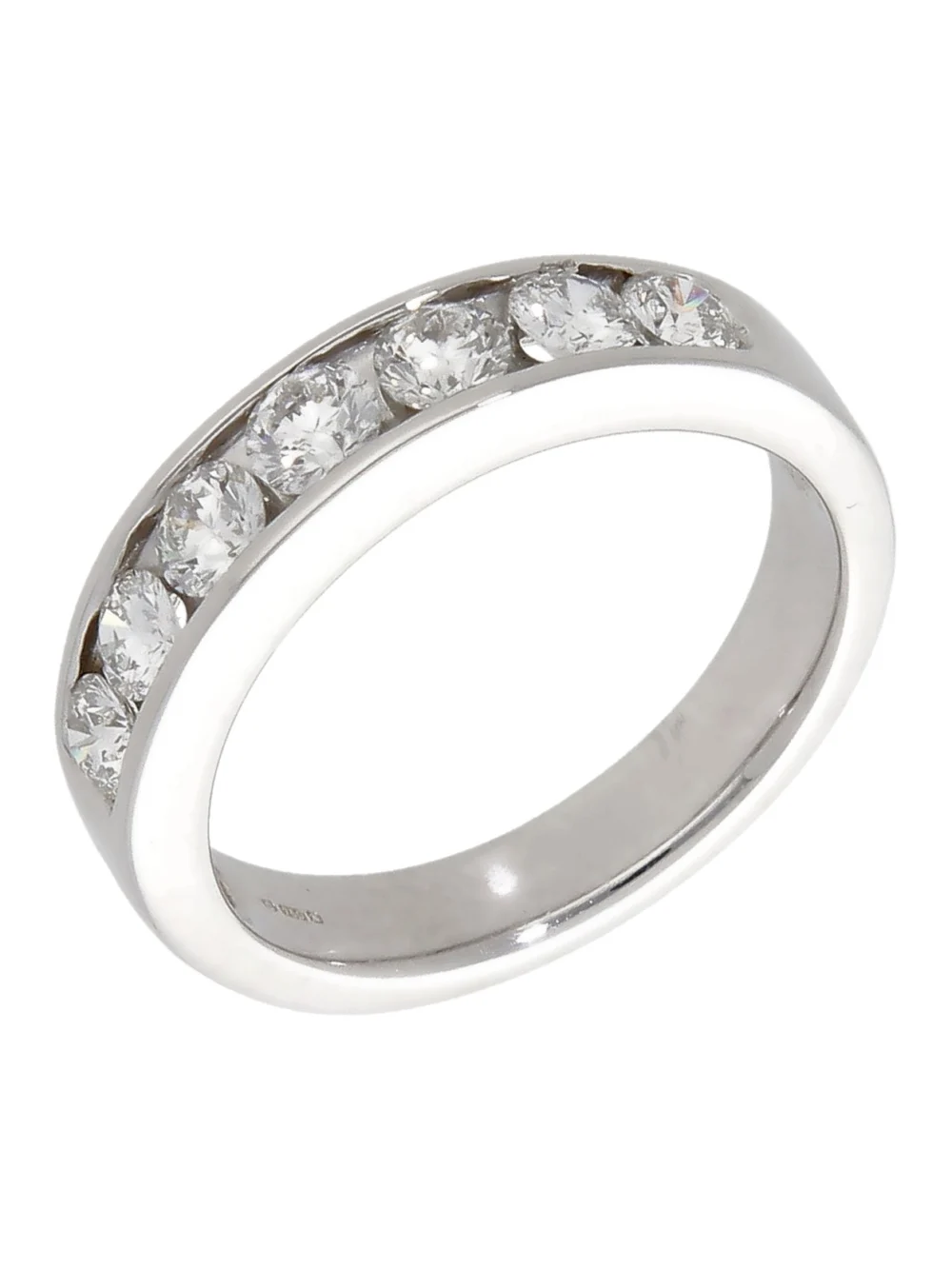 William May 18ct White Gold 1.00ct Diamond Half Eternity Ring