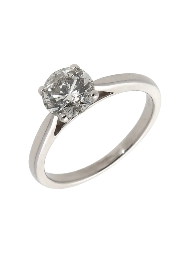 William May 18ct White Gold 1.00ct Diamond Solitaire Ring