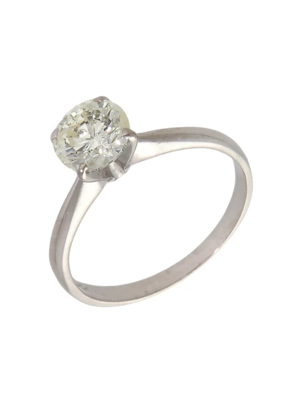 William May 18ct White Gold 1.01ct Diamond Solitaire Ring