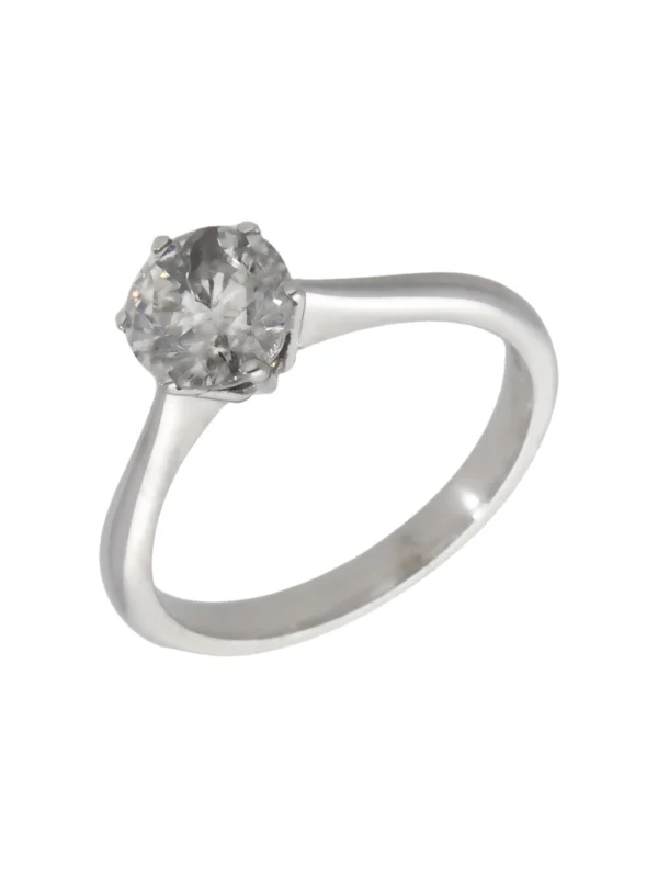 William May 18ct White Gold 1.11ct Diamond Solitaire Ring