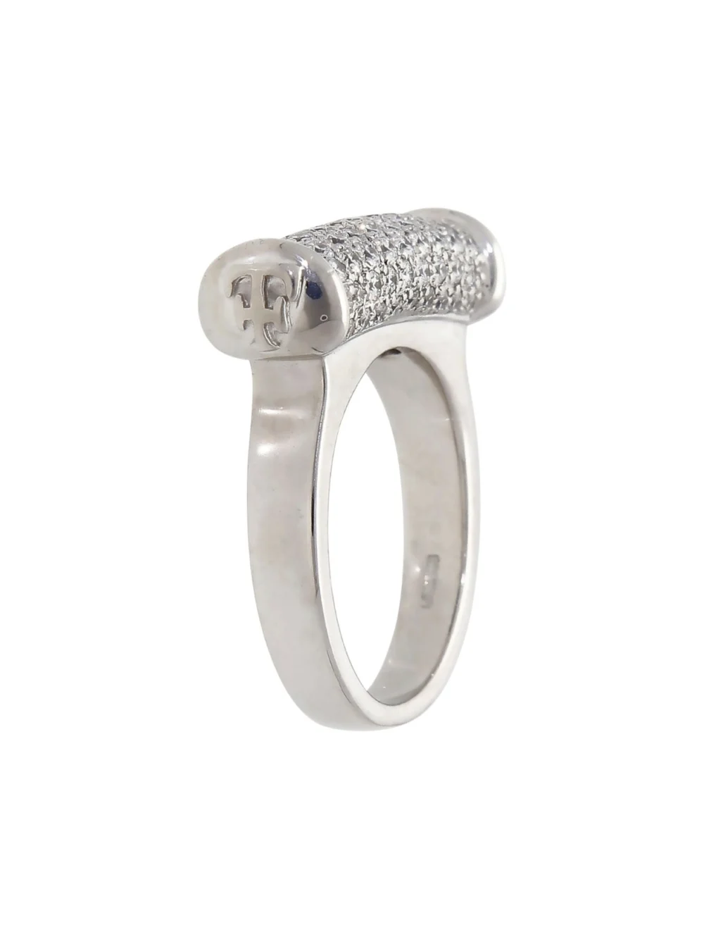 William May 18ct White Gold 1.15ct Diamond Circle Bar Dress Ring, view 4