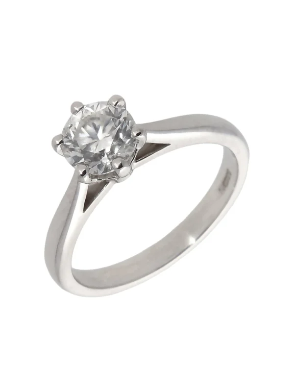 William May 18ct White Gold 1.20 Carat Diamond Solitaire Ring