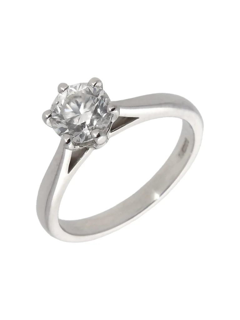 William May 18ct White Gold 1.20 Carat Diamond Solitaire Ring