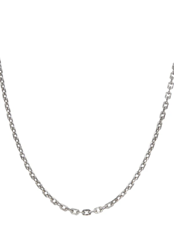 William May 18ct White Gold 22" Diamond-Cut Belcher Chain Necklace