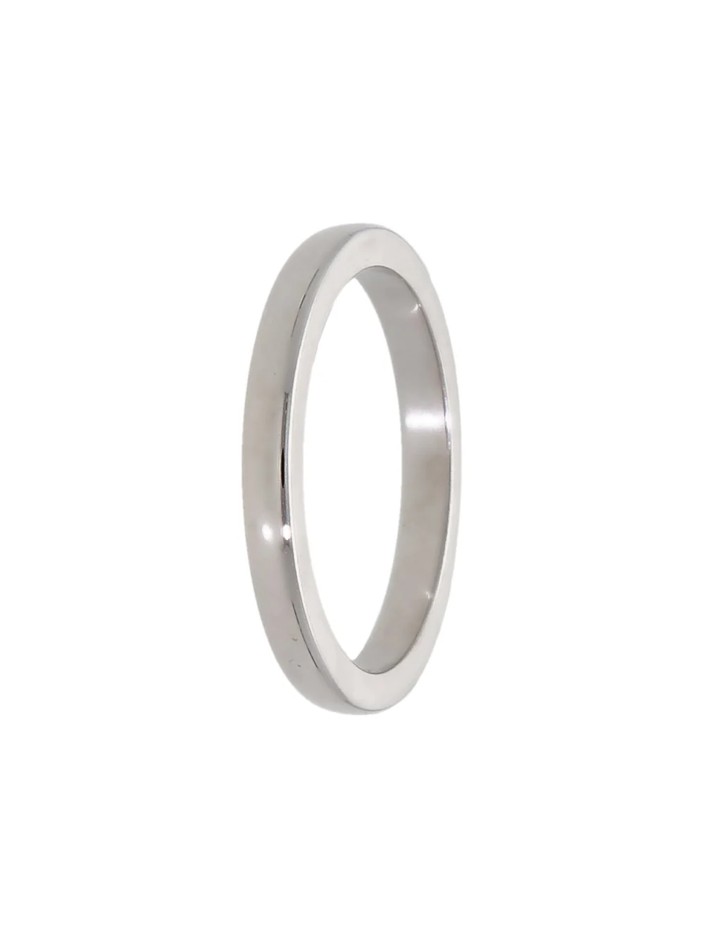 William May 18ct White Gold 2mm Wedding Band Ring, view 2