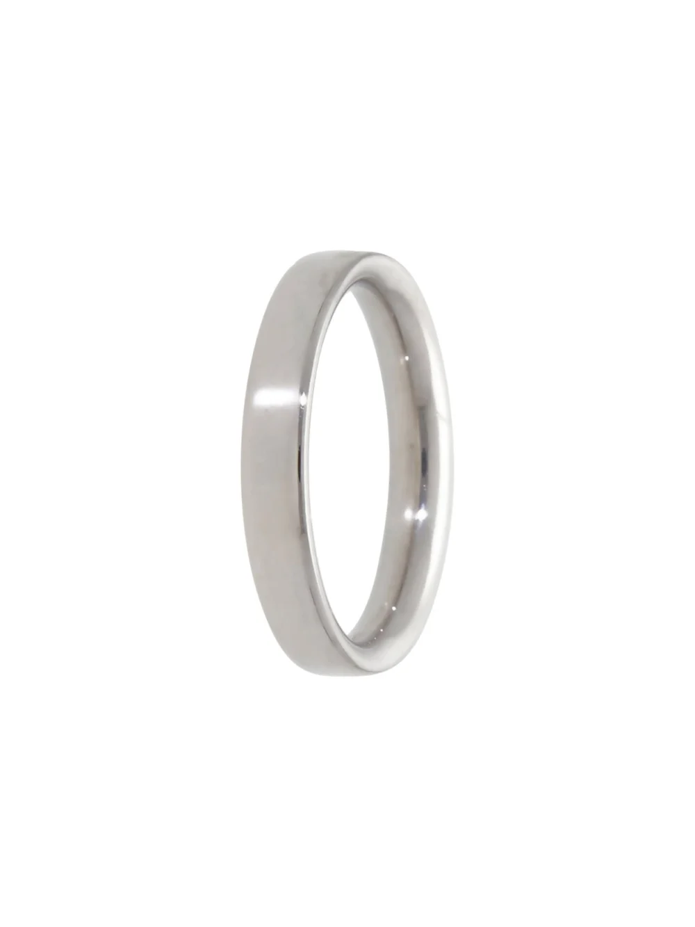 William May 18ct White Gold 3mm Wedding Band Ring, view 2