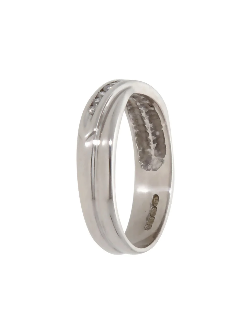 William May 18ct White Gold Diamond Crossover Wave Band Ring, view 2
