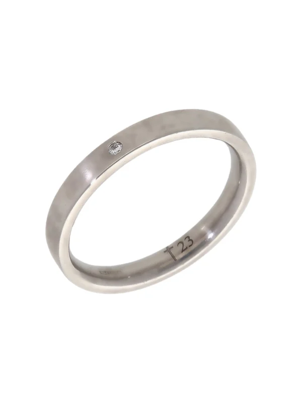 William May 18ct White Gold Diamond Set 2.5mm Wedding Band Ring