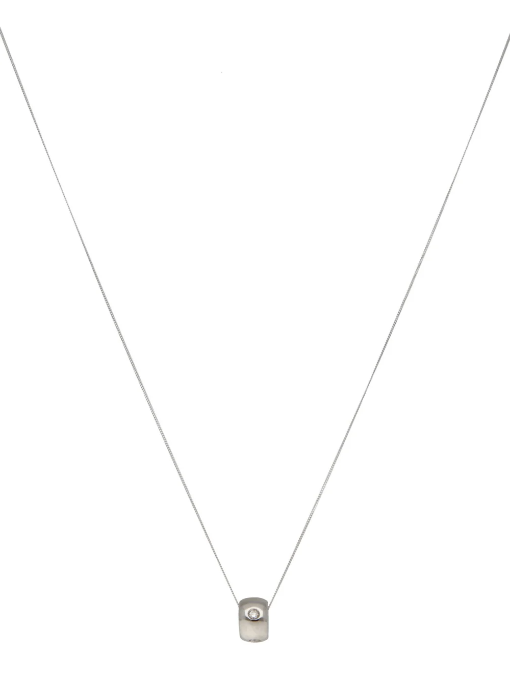 William May 18ct White Gold Diamond Set Bead Pendant Necklace