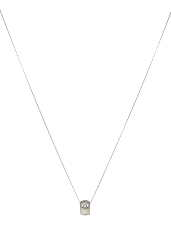 William May 18ct White Gold Diamond Set Bead Pendant Necklace