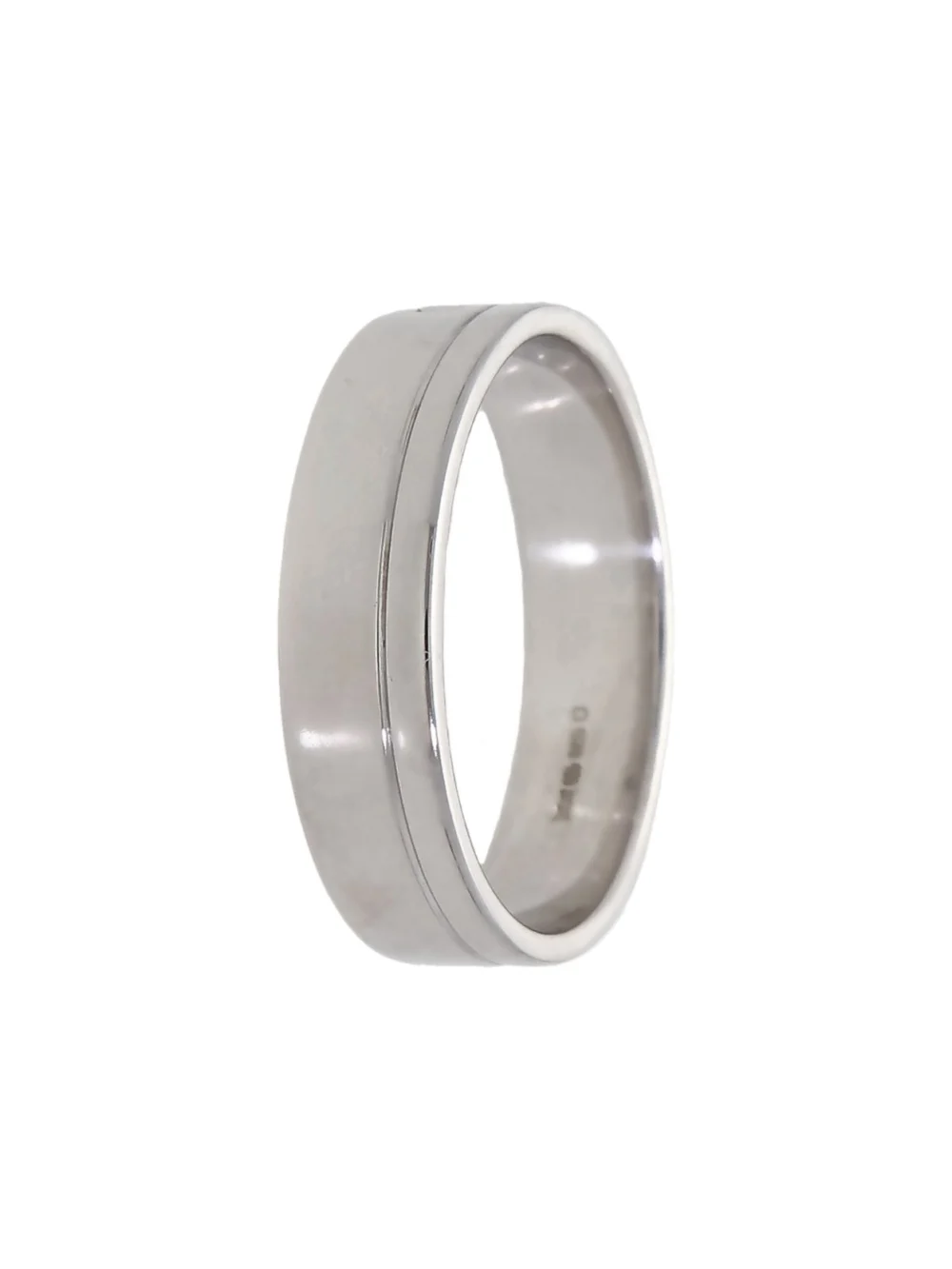 William May 18ct White Gold Diamond Set Wedding Band Ring, view 2