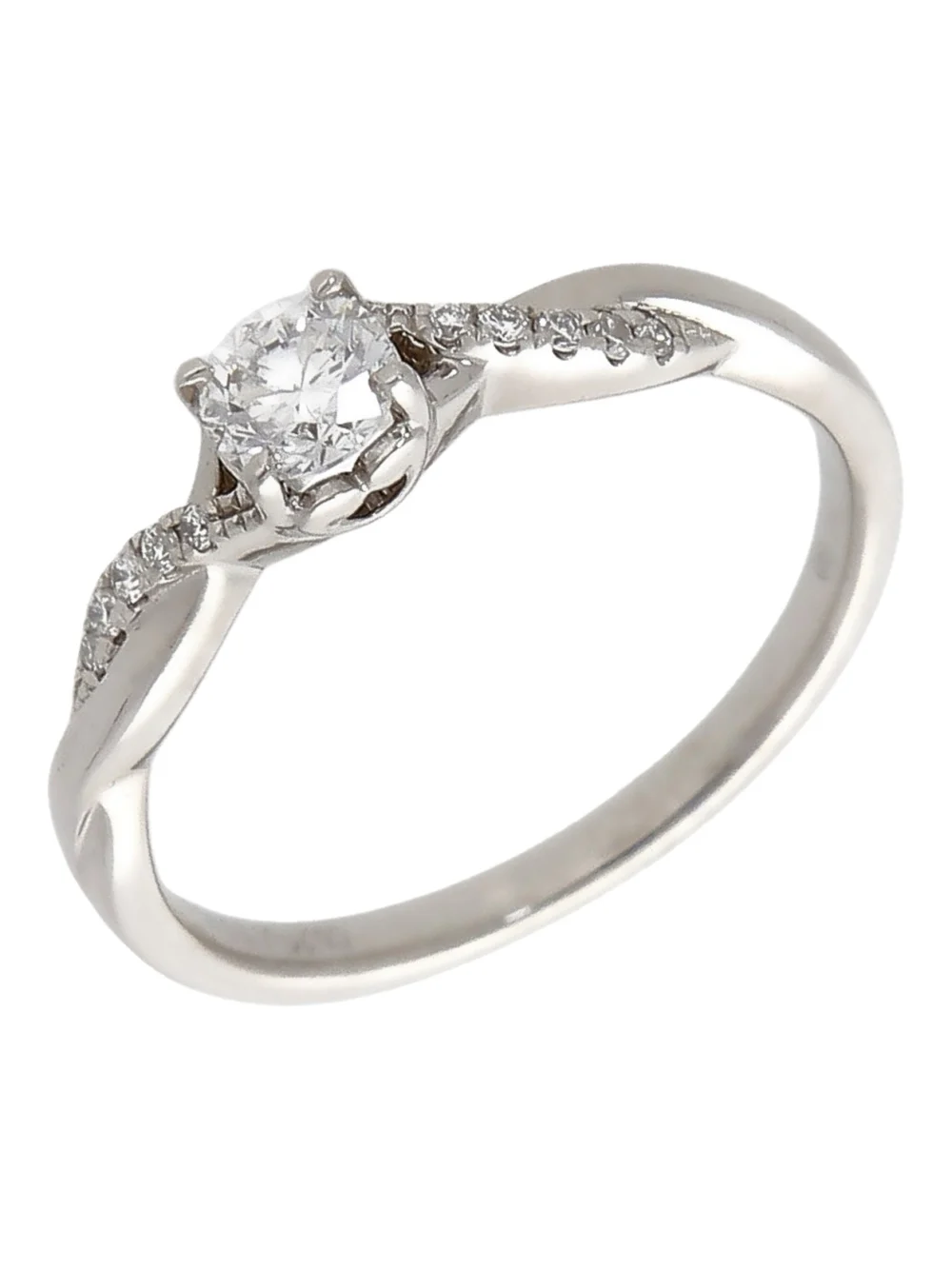 William May 18ct White Gold Forever Diamond Solitaire Ring