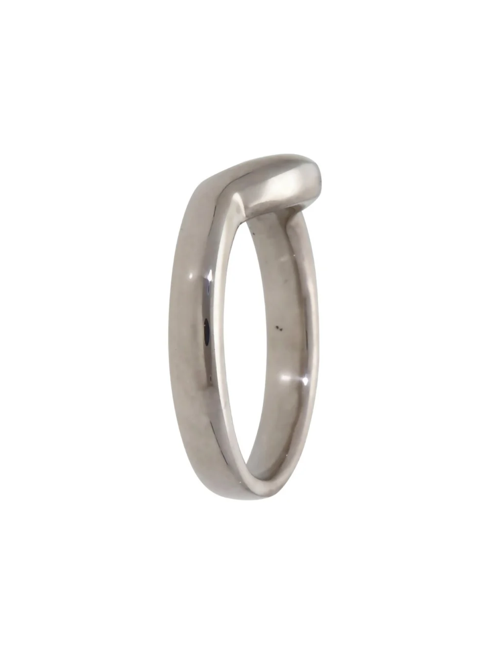 William May 18ct White Gold U-Shaped Band Ring, view 2