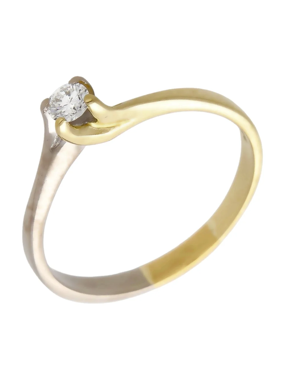 William May 18ct Yellow & White Gold 0.17ct Diamond Solitaire Ring