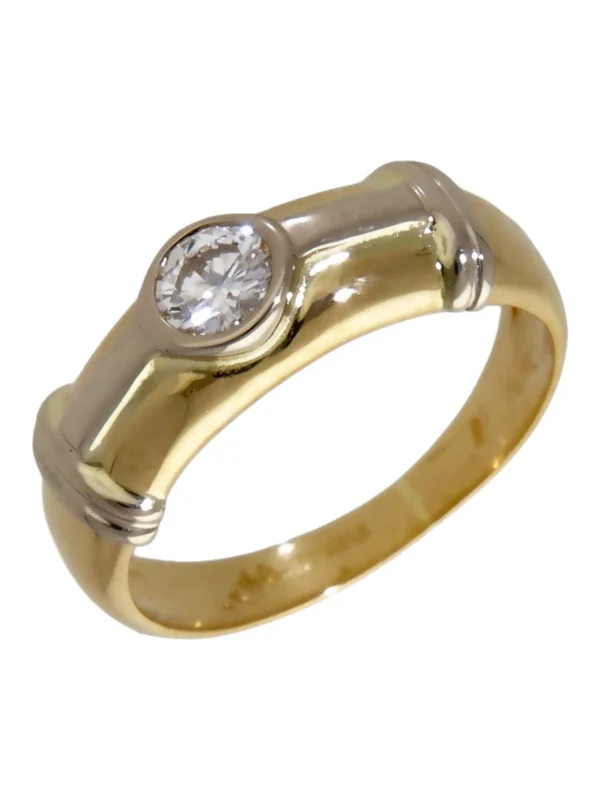 William May 18ct Yellow & White Gold 0.30ct Diamond Solitaire Ring