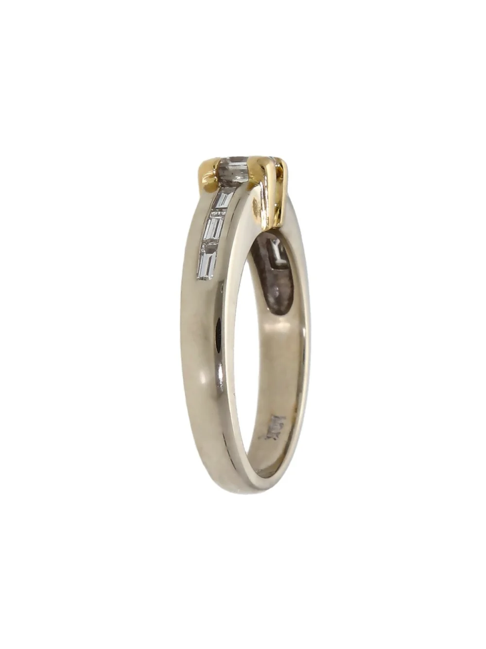 William May 18ct Yellow & White Gold 0.68ct Mixed Cut Diamond Ring, view 2