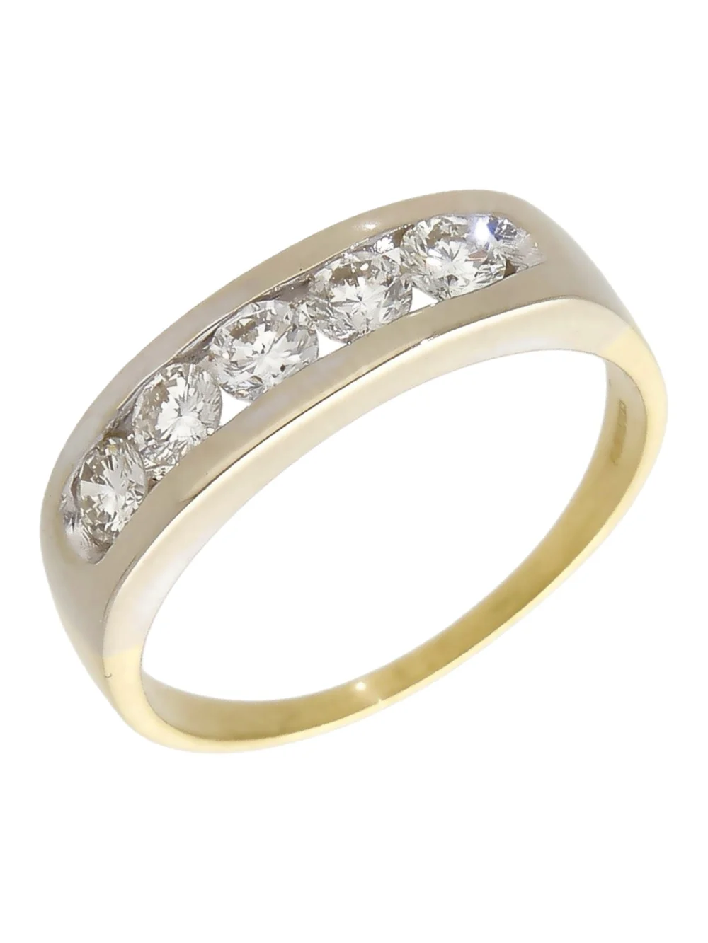 William May 18ct Yellow & White Gold 0.70ct Diamond Eternity Ring, view 2