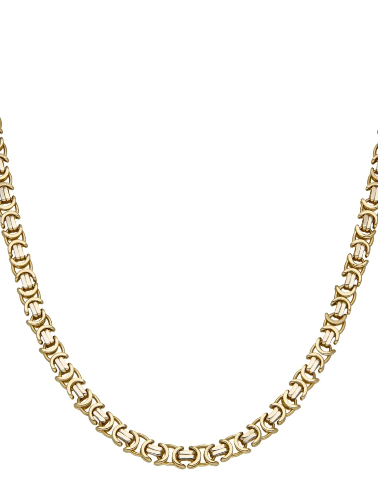 William May 18ct Yellow & White Gold 26" Byzantine Chain Necklace