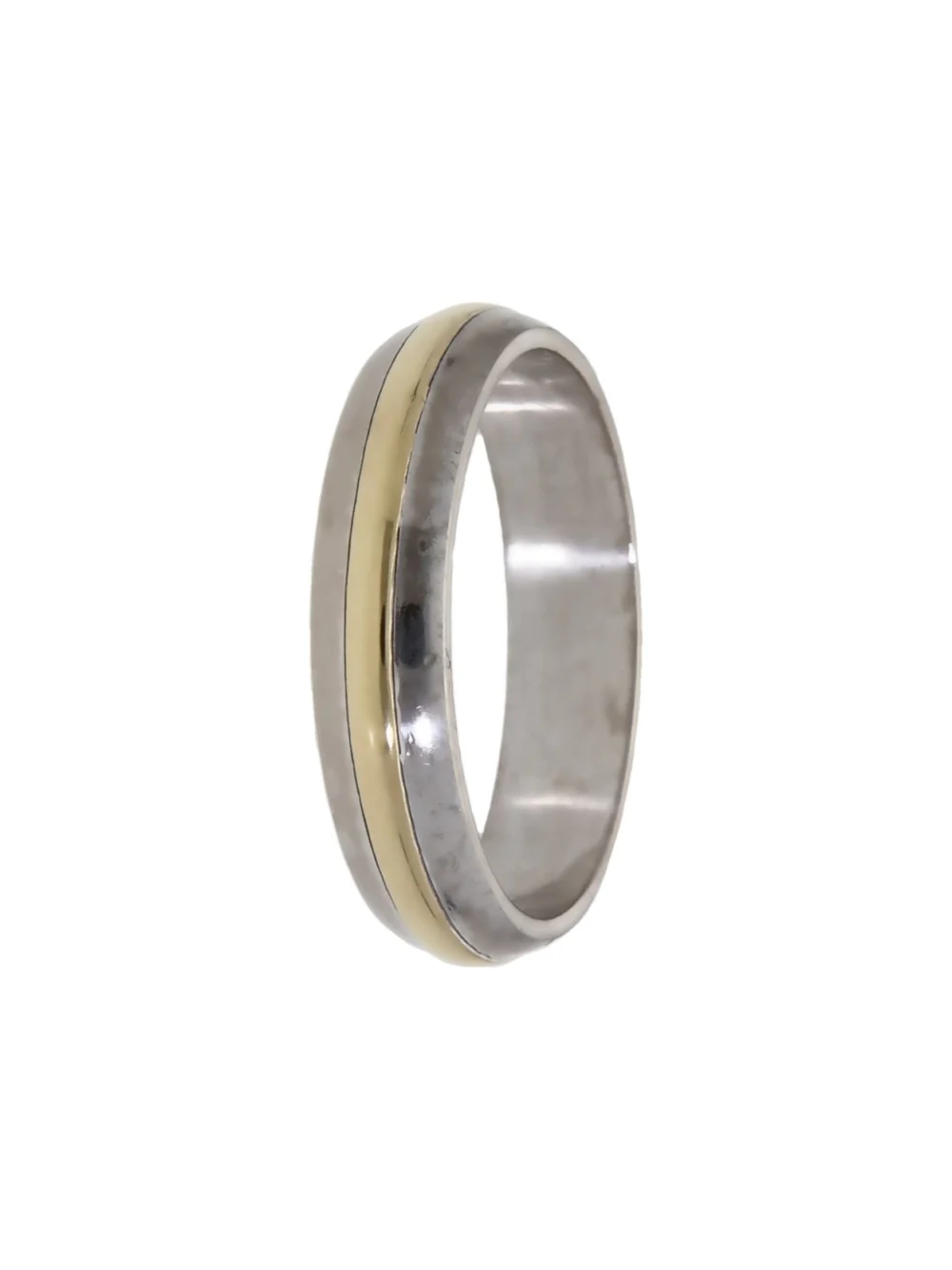 William May 18ct Yellow & White Gold 4mm Wedding Band Ring, view 2