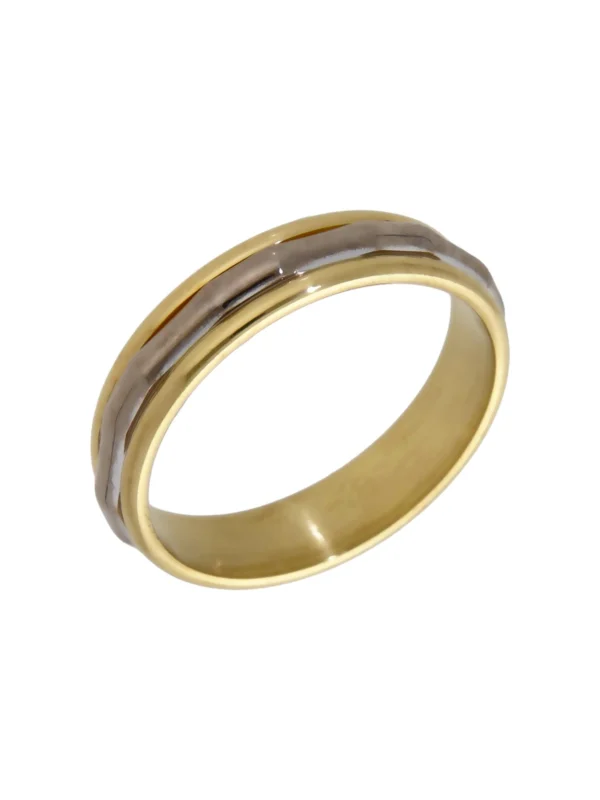William May 18ct Yellow & White Gold 5mm Wedding Band Ring