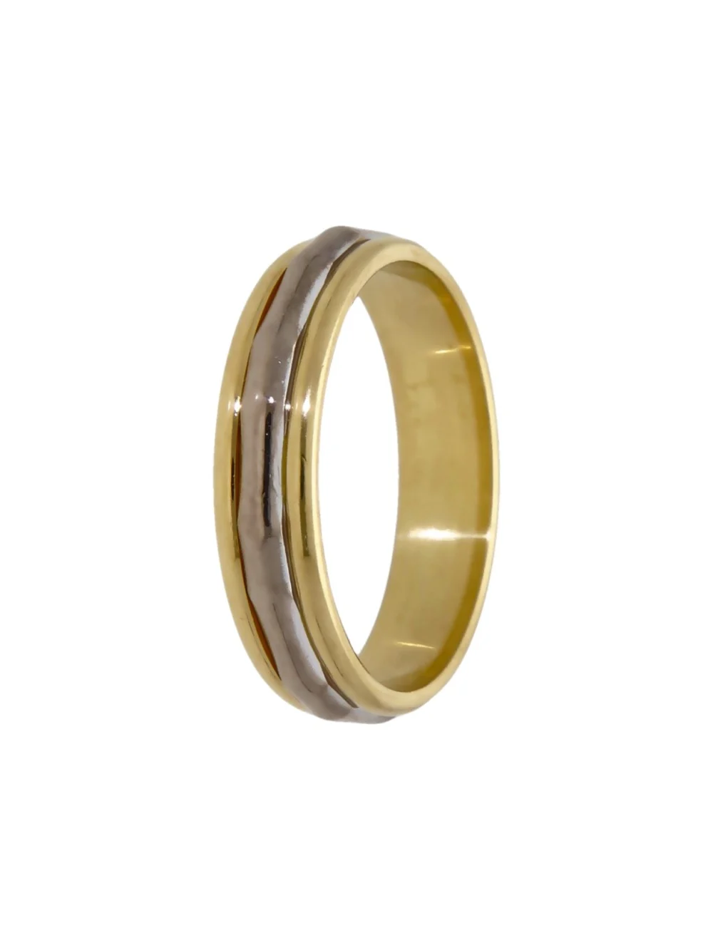 William May 18ct Yellow & White Gold 5mm Wedding Band Ring, view 2