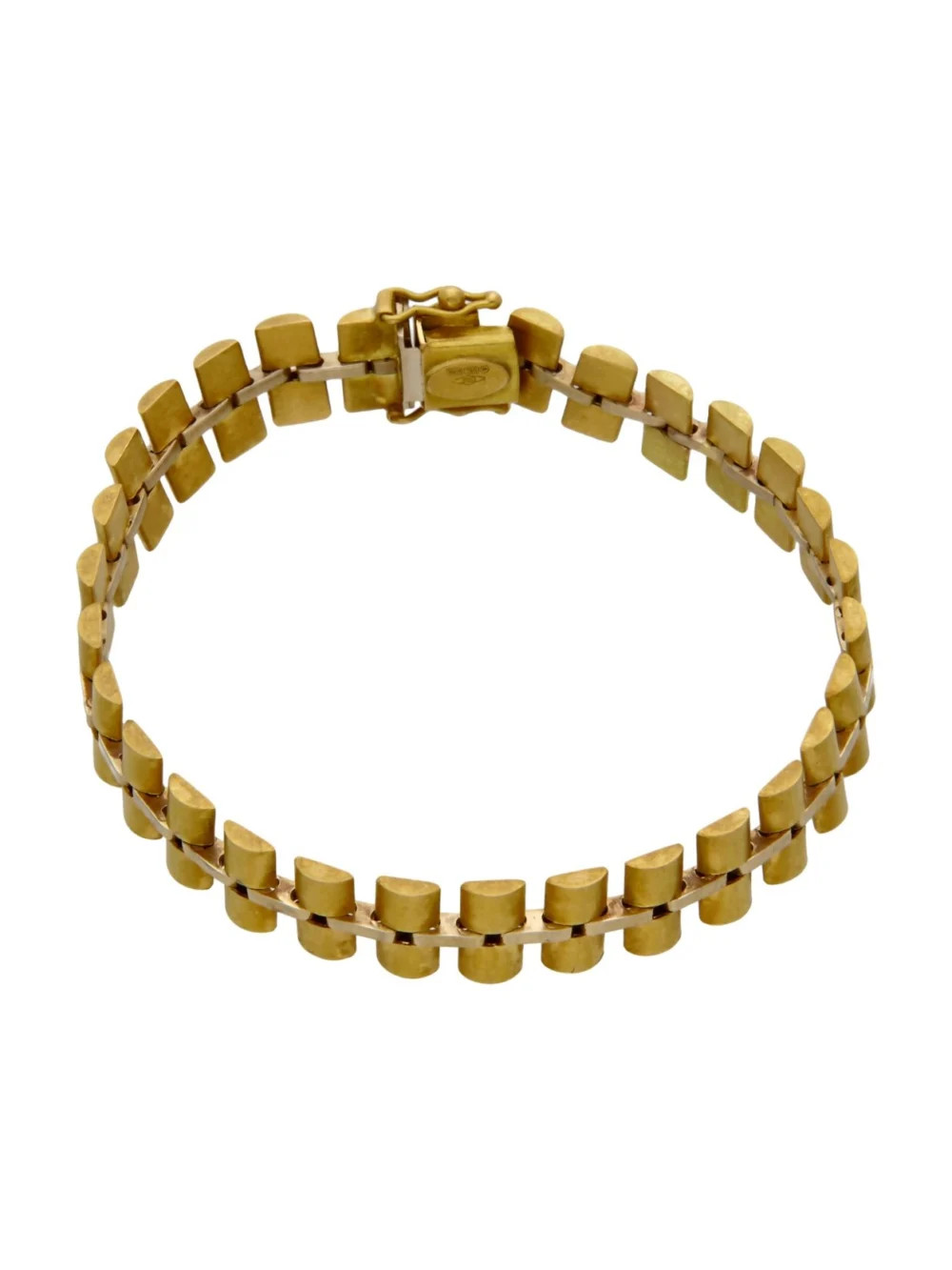 William May 18ct Yellow & White Gold 7.5" Bar Link Bracelet, view 3