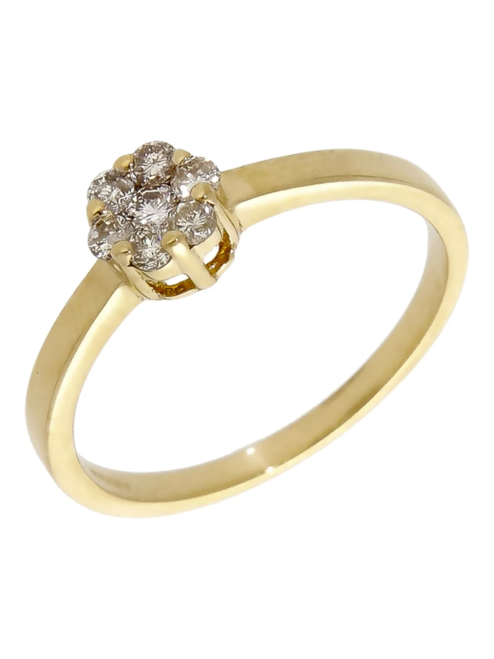 William May 18ct Yellow Gold 0.24ct Diamond Cluster Ring