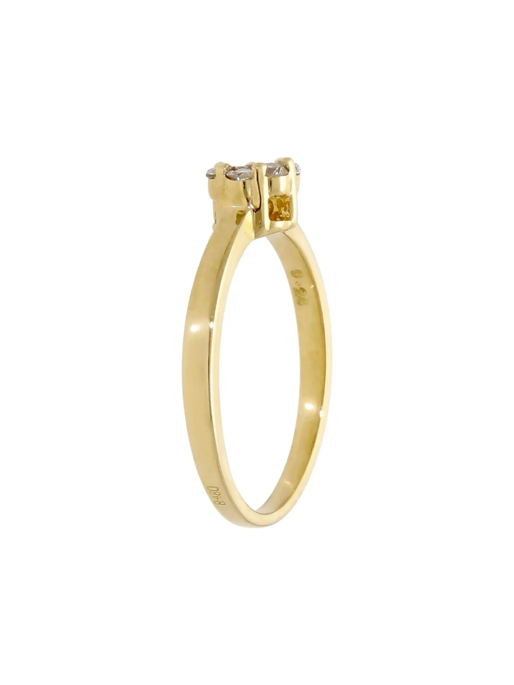 William May 18ct Yellow Gold 0.24ct Diamond Cluster Ring, view 2