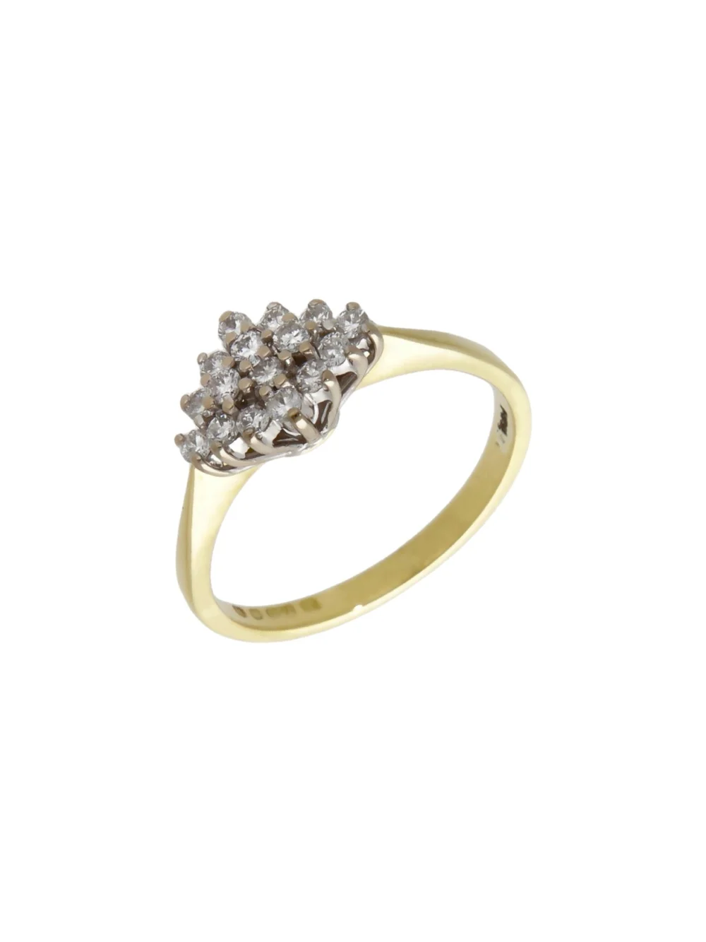William May 18ct Yellow Gold 0.25ct Diamond Cluster Ring