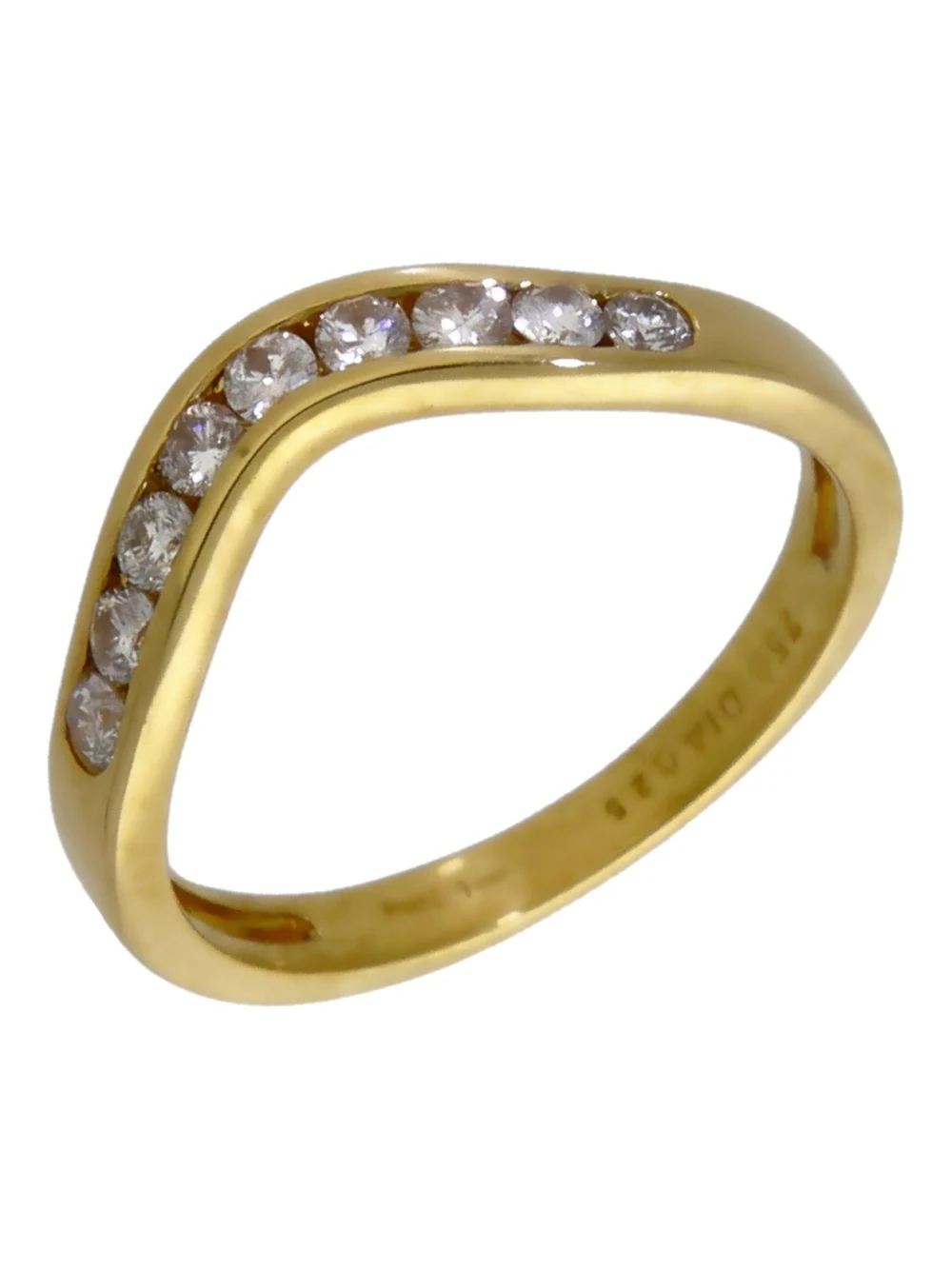 William May 18ct Yellow Gold 0.25ct Diamond Half Wishbone Ring