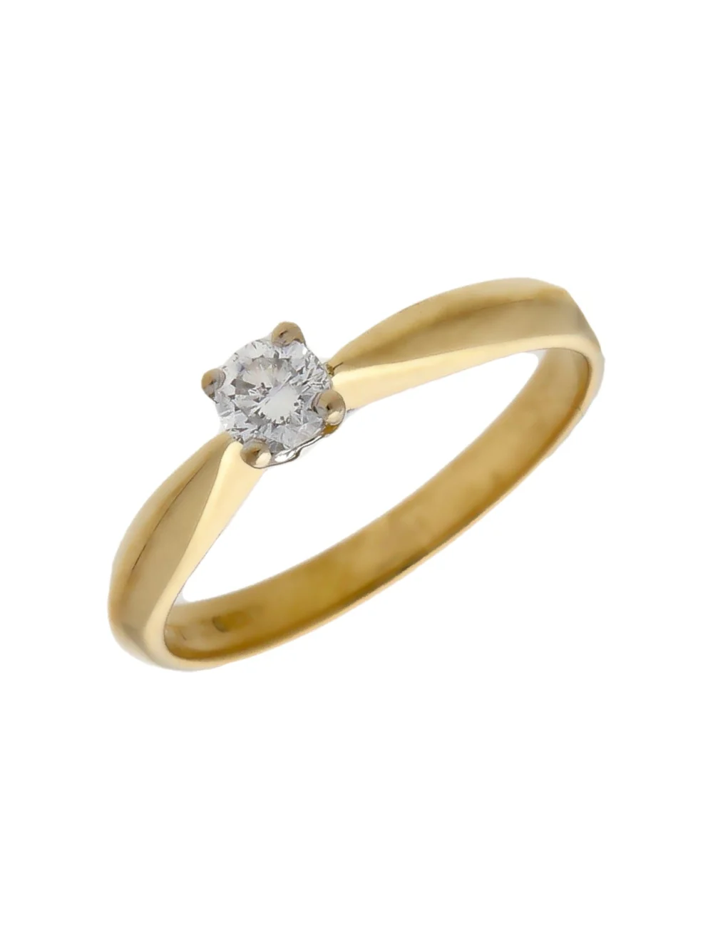 William May 18ct Yellow Gold 0.25ct Diamond Solitaire Ring