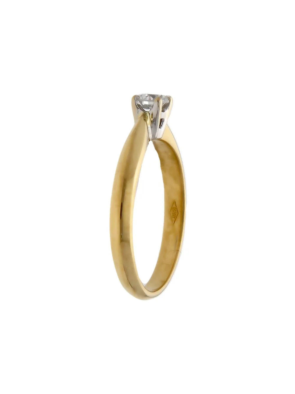 William May 18ct Yellow Gold 0.25ct Diamond Solitaire Ring, view 2