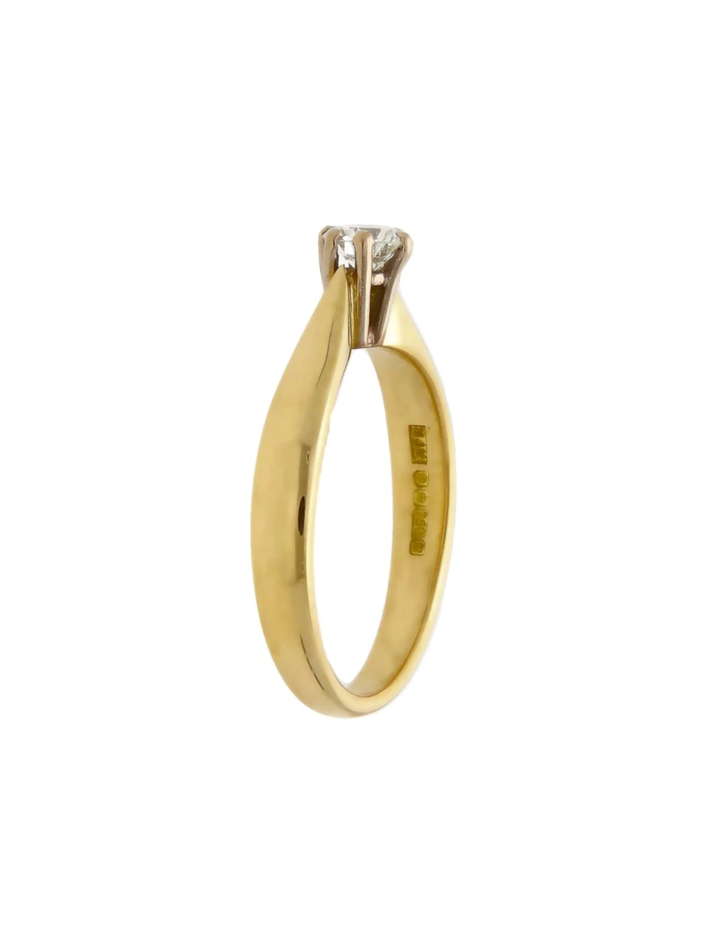 William May 18ct Yellow Gold 0.27ct Diamond Solitaire Ring, view 2