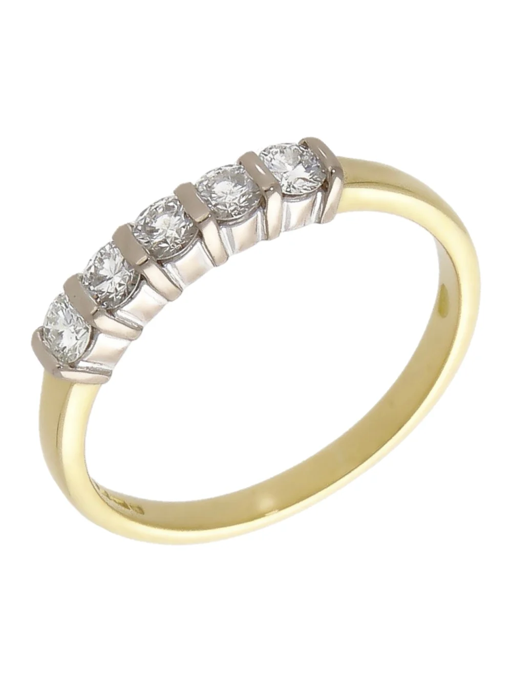 William May 18ct Yellow Gold 0.33ct Diamond 5 Stone Eternity Ring