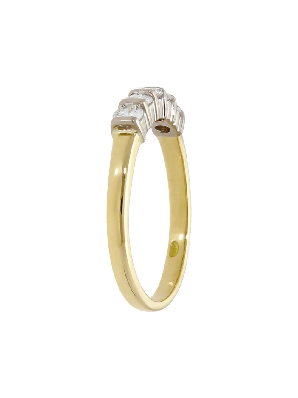 William May 18ct Yellow Gold 0.33ct Diamond 5 Stone Eternity Ring, view 2