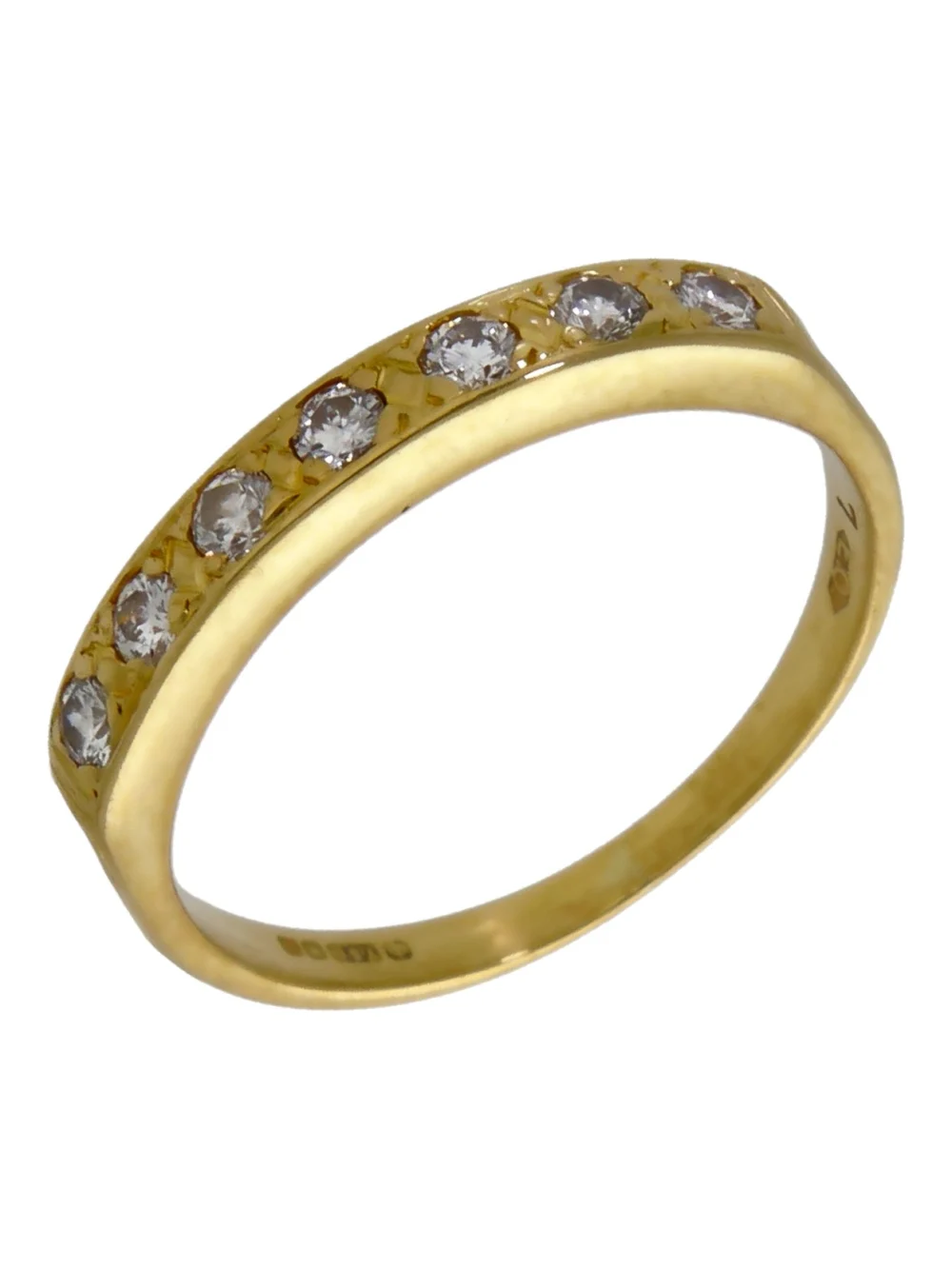 William May 18ct Yellow Gold 0.33ct Diamond Half Eternity Ring