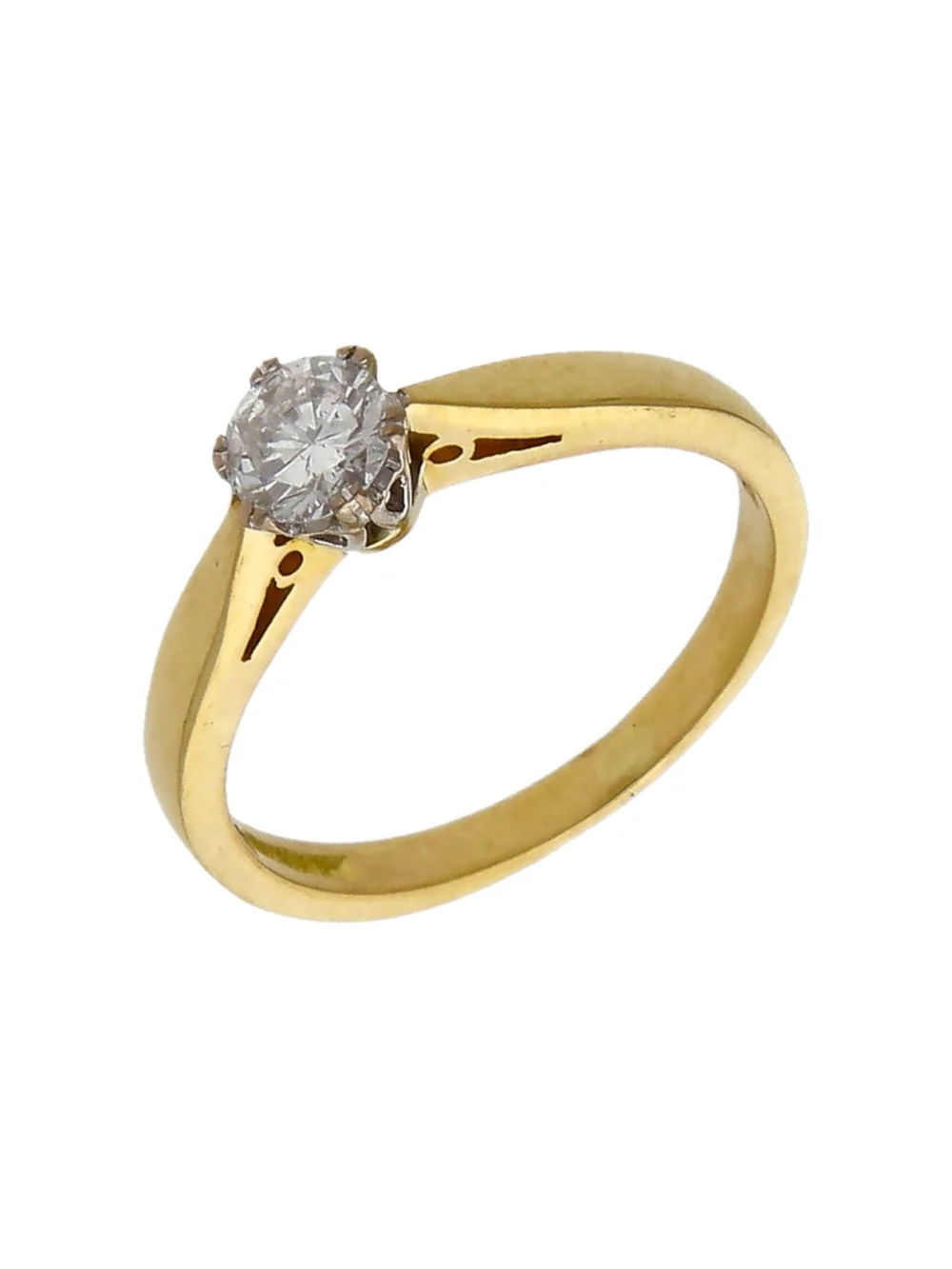 William May 18ct Yellow Gold 0.33ct Diamond Solitaire Ring