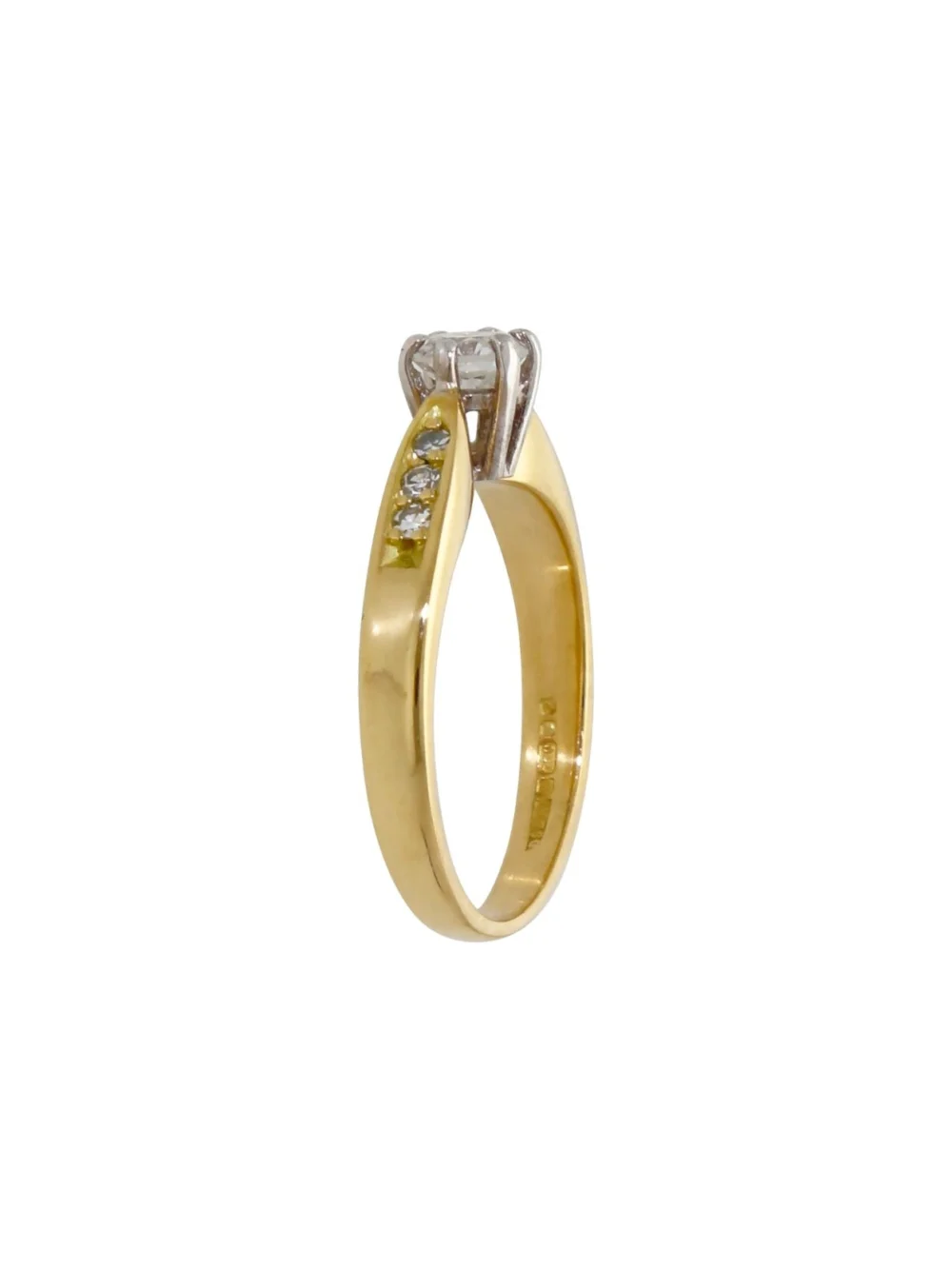 William May 18ct Yellow Gold 0.33ct Diamond Solitaire Ring, view 2