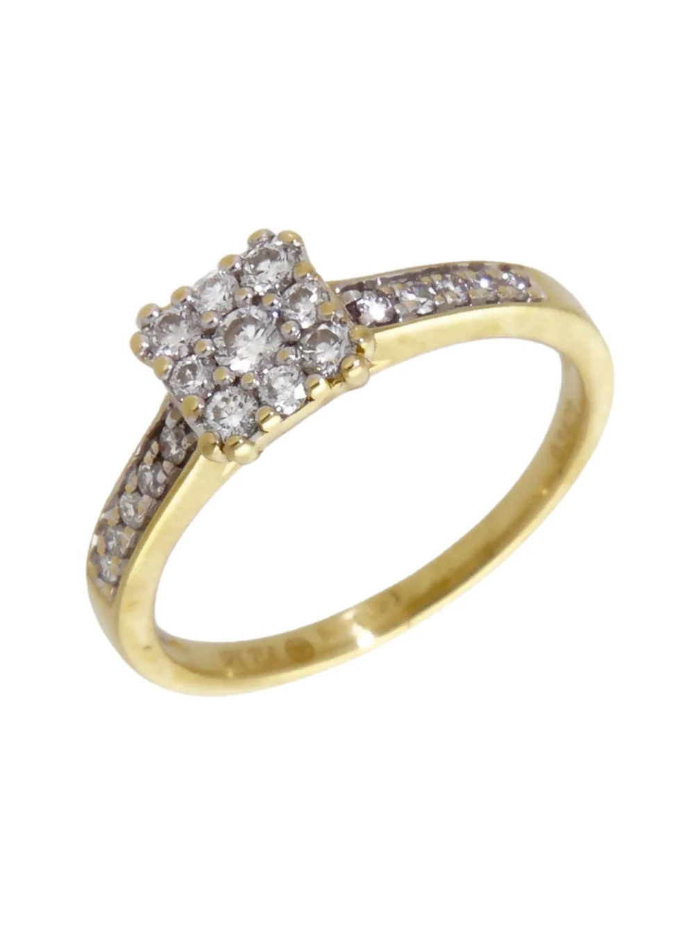 William May 18ct Yellow Gold 0.34ct Diamond Cluster Ring