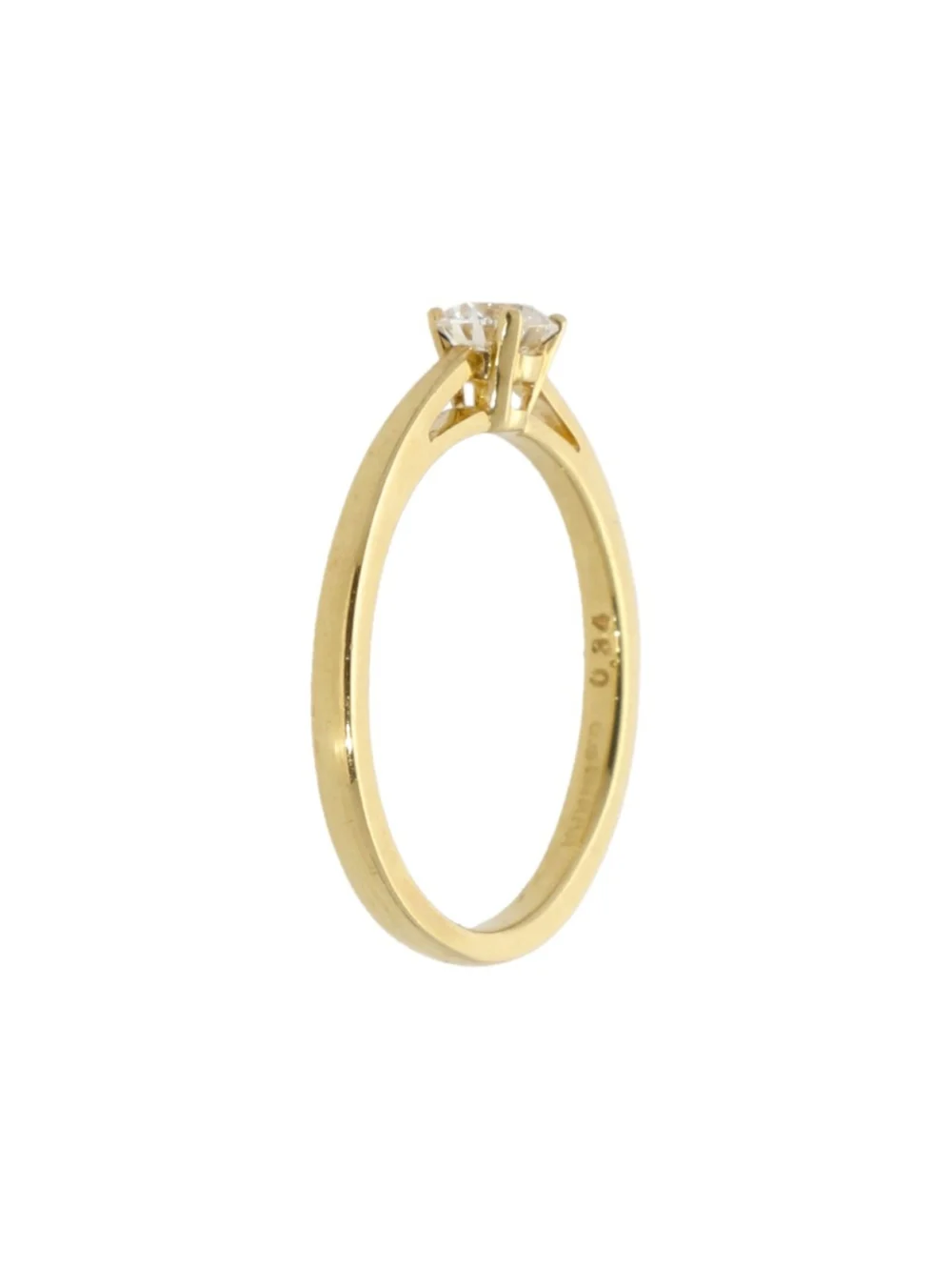 William May 18ct Yellow Gold 0.34ct Diamond Solitaire Ring, view 2