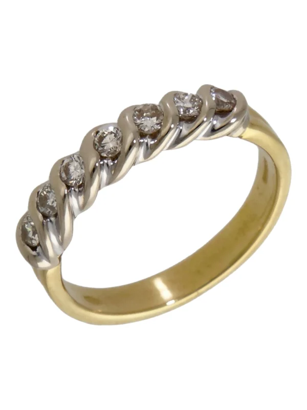 William May 18ct Yellow Gold 0.35ct Diamond Half Eternity Ring