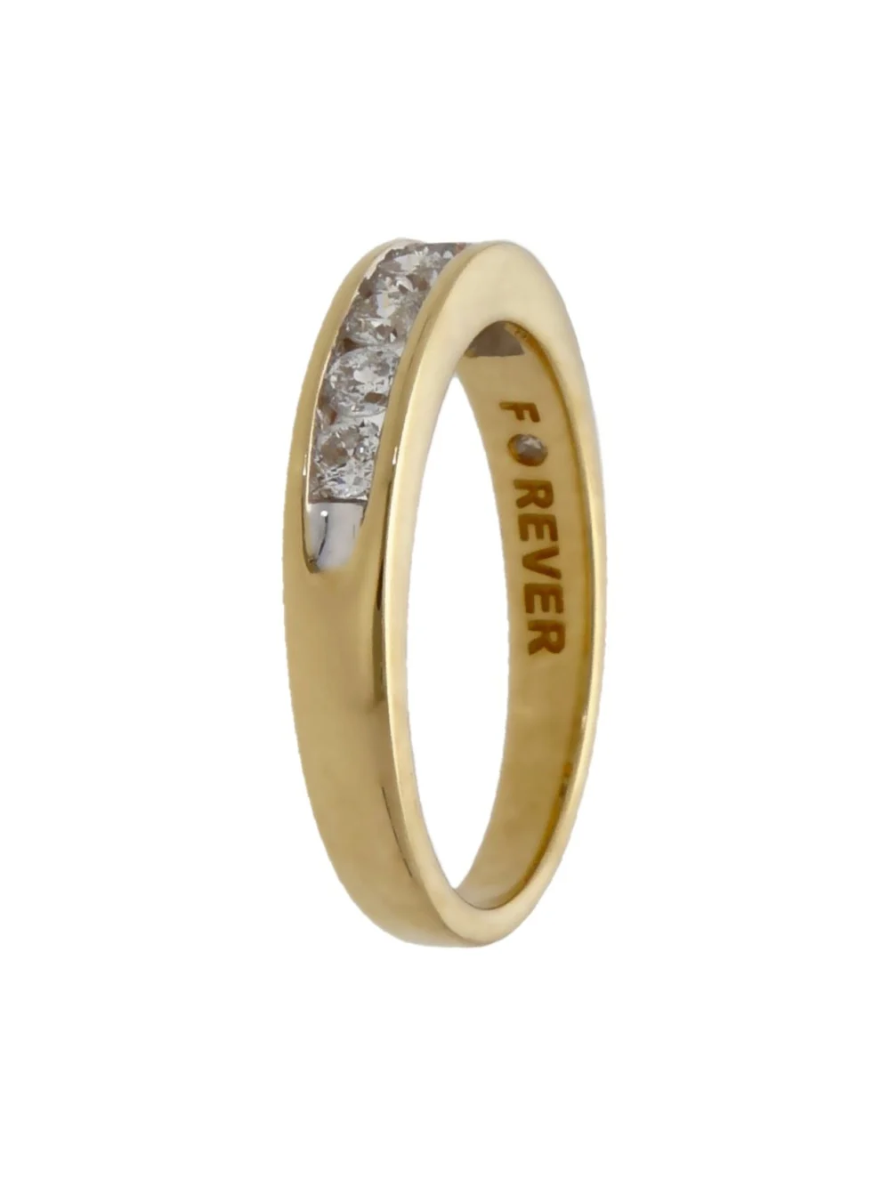 William May 18ct Yellow Gold 0.35ct Diamond Half Eternity Ring, view 2