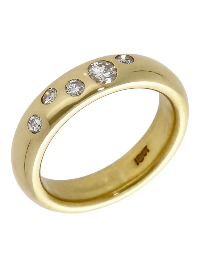 William May 18ct Yellow Gold 0.35ct Diamond Set Band Ring