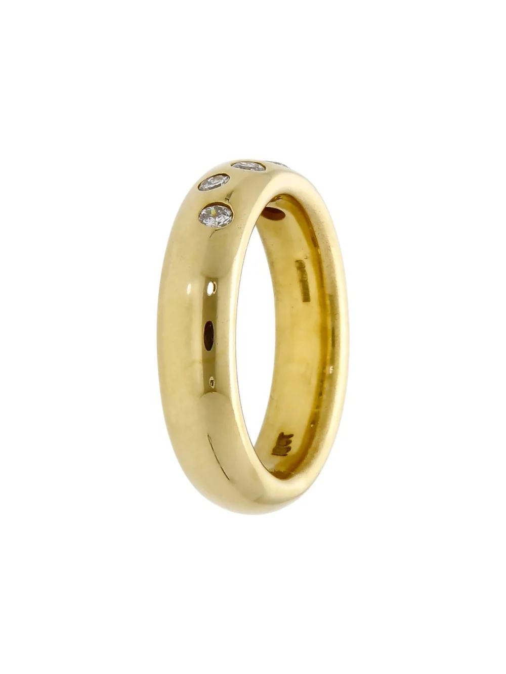 William May 18ct Yellow Gold 0.35ct Diamond Set Band Ring, view 2