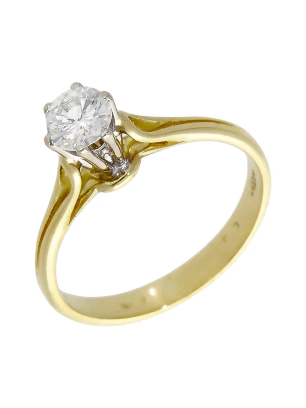 William May 18ct Yellow Gold 0.38ct Diamond Solitaire Ring