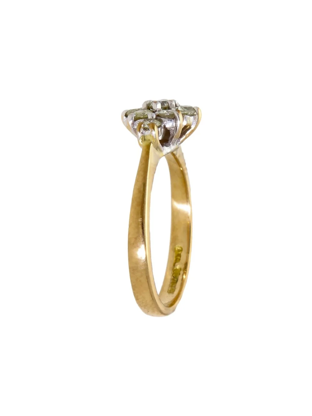 William May 18ct Yellow Gold 0.40ct Diamond Cluster Ring, view 2