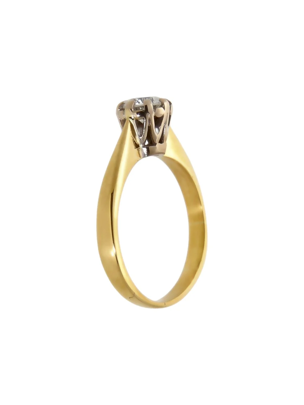 William May 18ct Yellow Gold 0.46ct Diamond Solitaire Ring, view 2