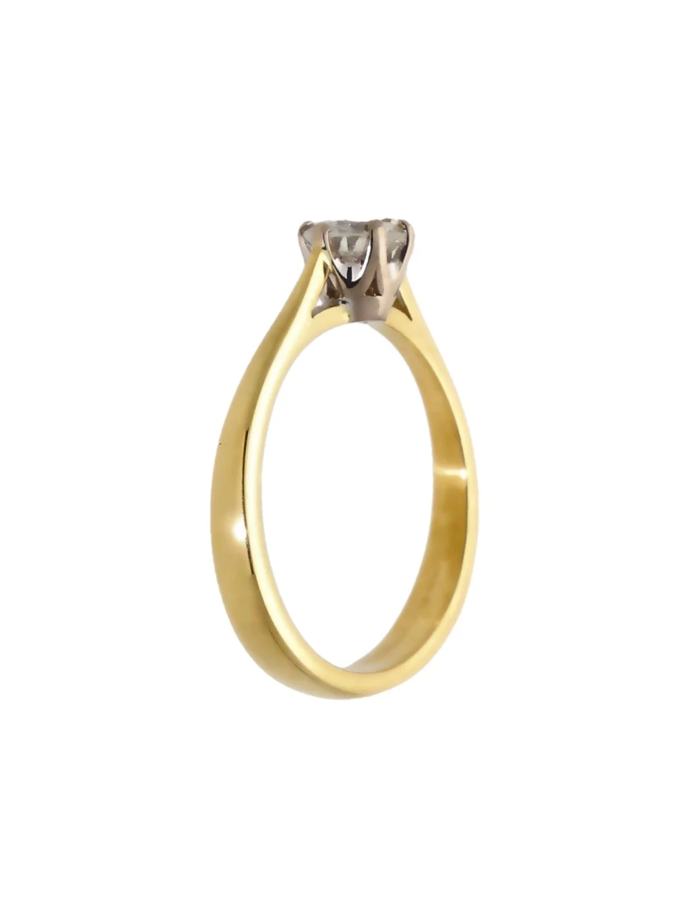 William May 18ct Yellow Gold 0.50 Carat Diamond Solitaire Ring, view 2